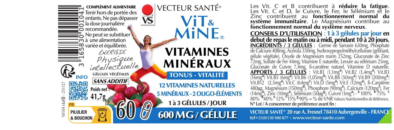 Étiquette de Vit'Mine