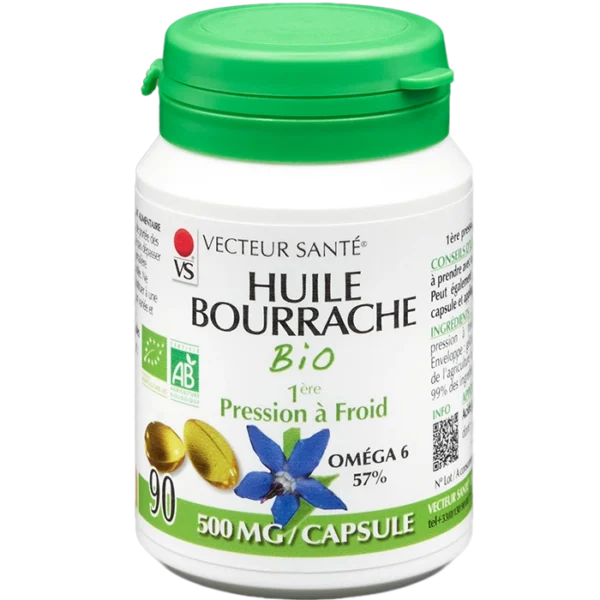 HUILE BOURRACHE BIO Vecteur Santé
