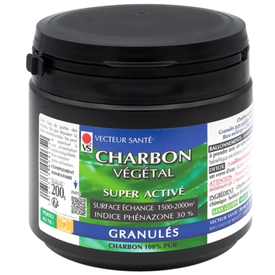 Photo Charbon Végétal Granulés Vecteur Santé®