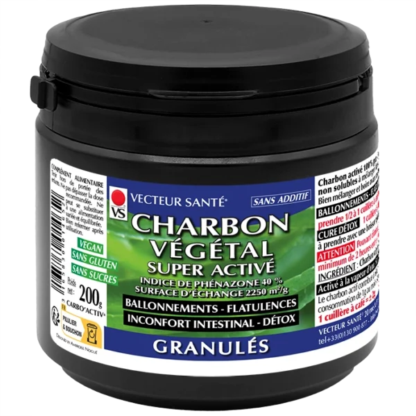 charbon végétal granulés