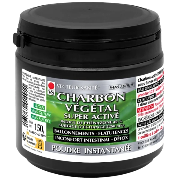 charbon végétal poudre instantanée