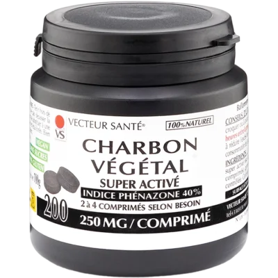 Photo Charbon Végétal Comprimés Vecteur Santé