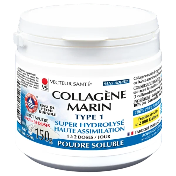 Photo Collagène Marin Poudre Vecteur Santé