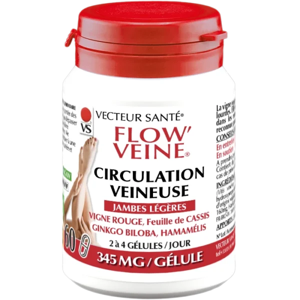 flow'veine gélules circulation veineuse vecteur santé