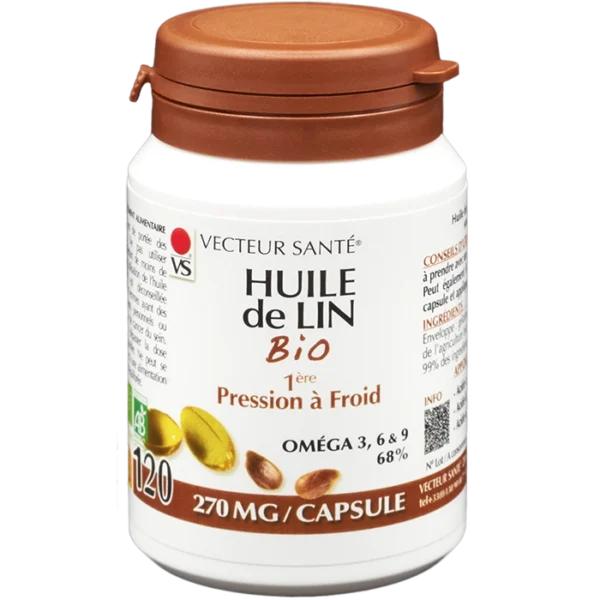 HUILE DE LIN BIO Vecteur Santé