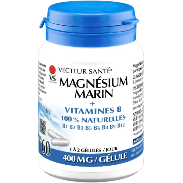 Photo MAG'ACTIV® Magnésium Marin 60 gélules de Vecteur Santé