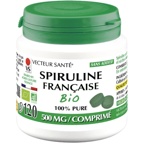 Photo Spiruline Française Bio Comprimés de Vecteur Santé
