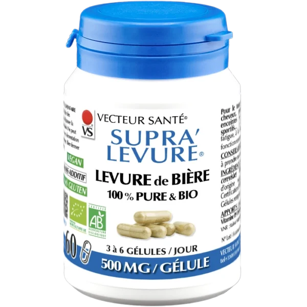 SUPRA'LEVURE® LEVURE BIÈRE BIO GÉLULES Vecteur santé