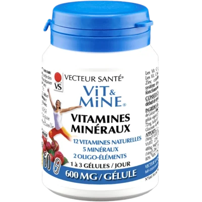 VIT&MINE® Vitamines et Minéraux de Vecteur Santé