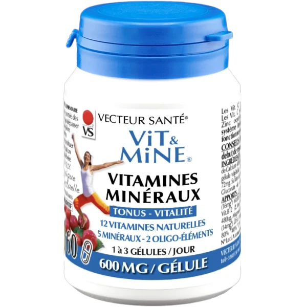VIT&MINE® VITAMINES & MINÉRAUX Vecteur Santé