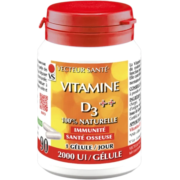 VITAMINE D3++ GÉLULES Vecteur Santé
