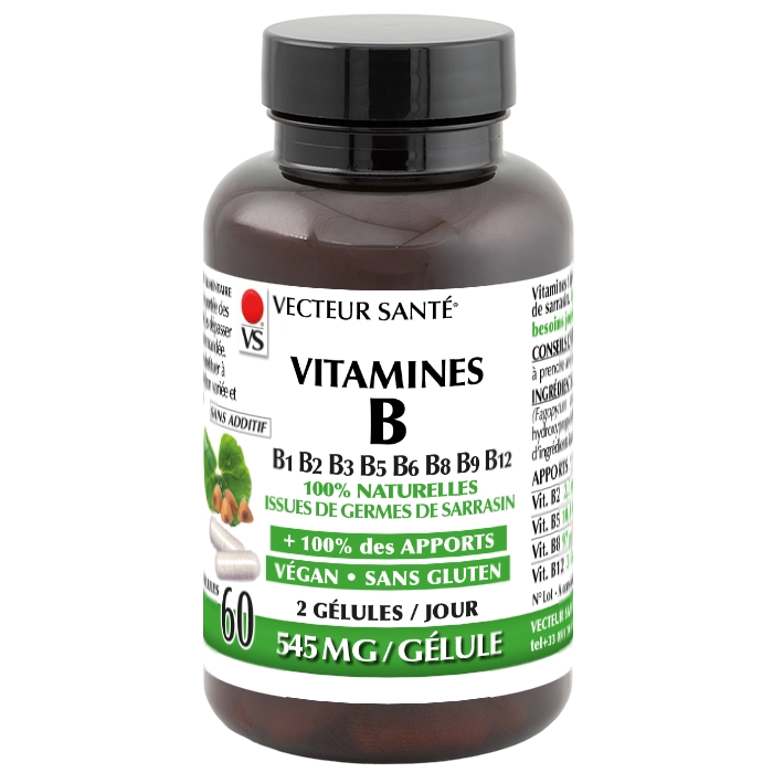 Vitamines B naturelles 60 gélules Vecteur Santé