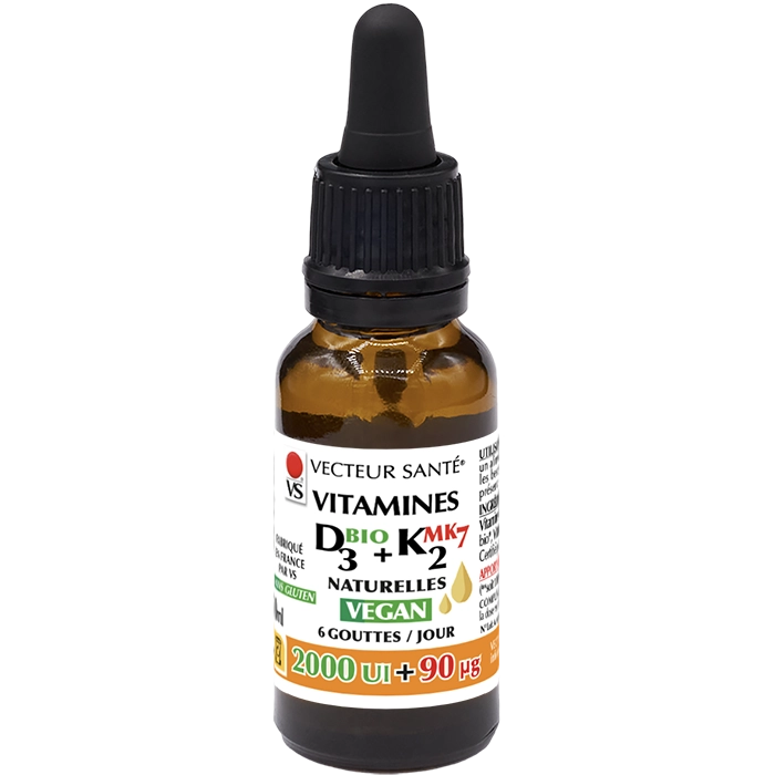 VITAMINE D3 BIO + K2<sup style="font-size:10px;">MK7</sup> - GOUTTES