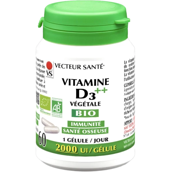 VITAMINE D3++ BIO - GÉLULES Vecteur Santé